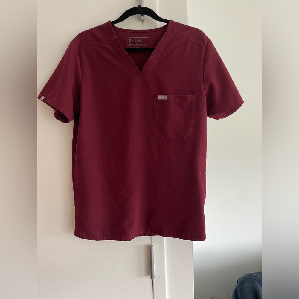 Figs Men’s Burgundy Scrub Set Size S